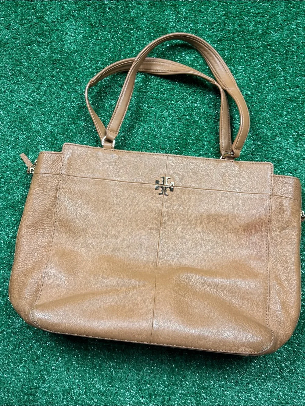 Tory Burch Tan Leather Double-Handle Tote